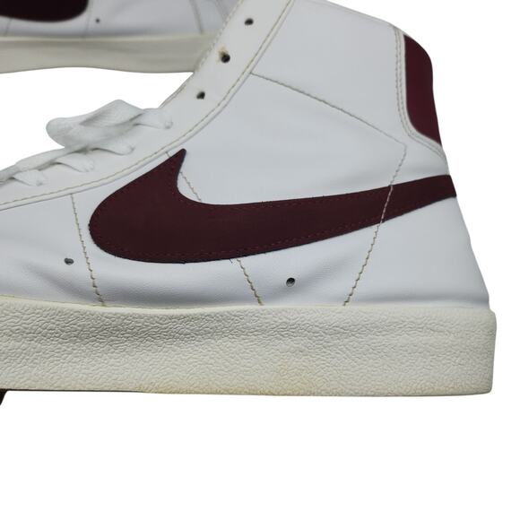 Nike Blazer Mid \'77 Shoes Mens 12 White Team Red Burgundy Maroon Leather Suede main image 12